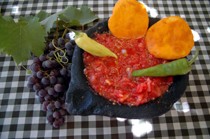 Chancho en Piedra with a stone mortar