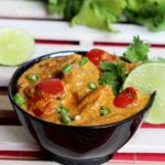 Indian chicken tikka masala featuring a vibrant blend of spices and herbs, enhancing its aromatic profile