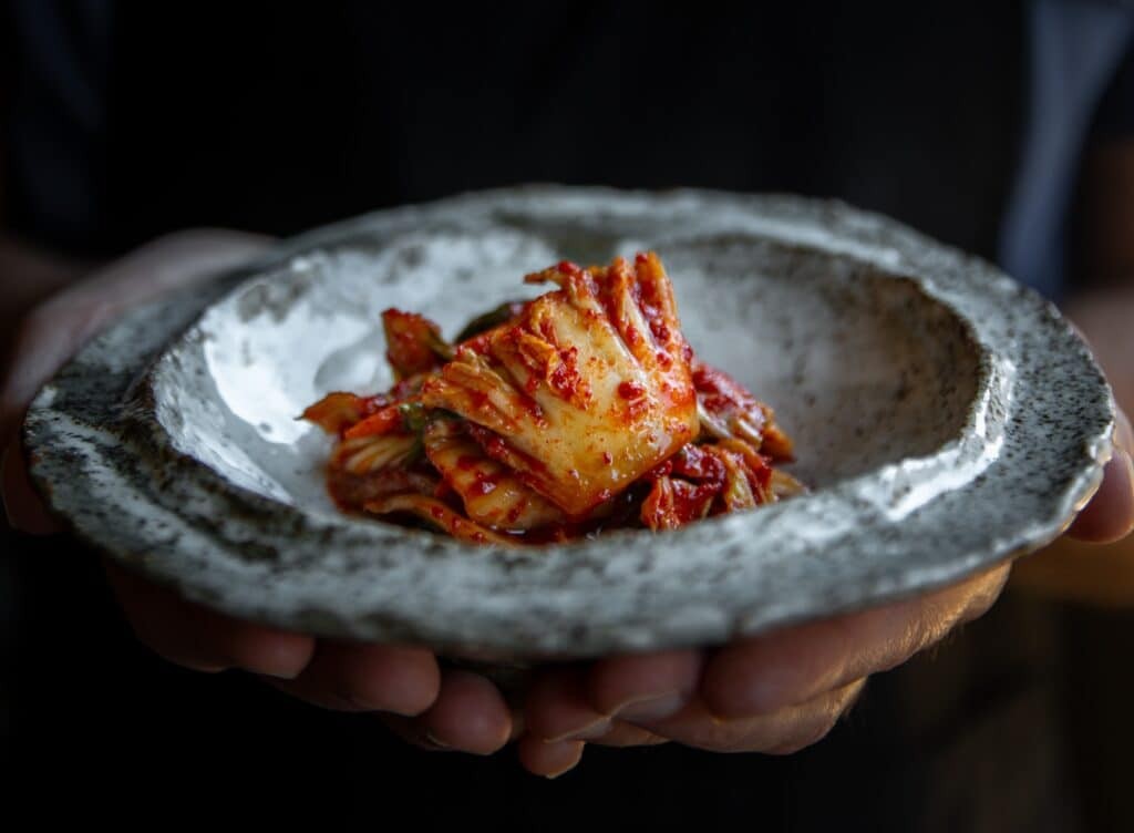 Kimchi Fermentation Process in Glass Jars