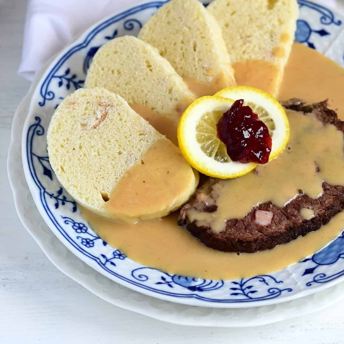 Svickova, a creamy Czech dish