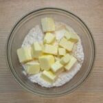 Adding the butter cubes