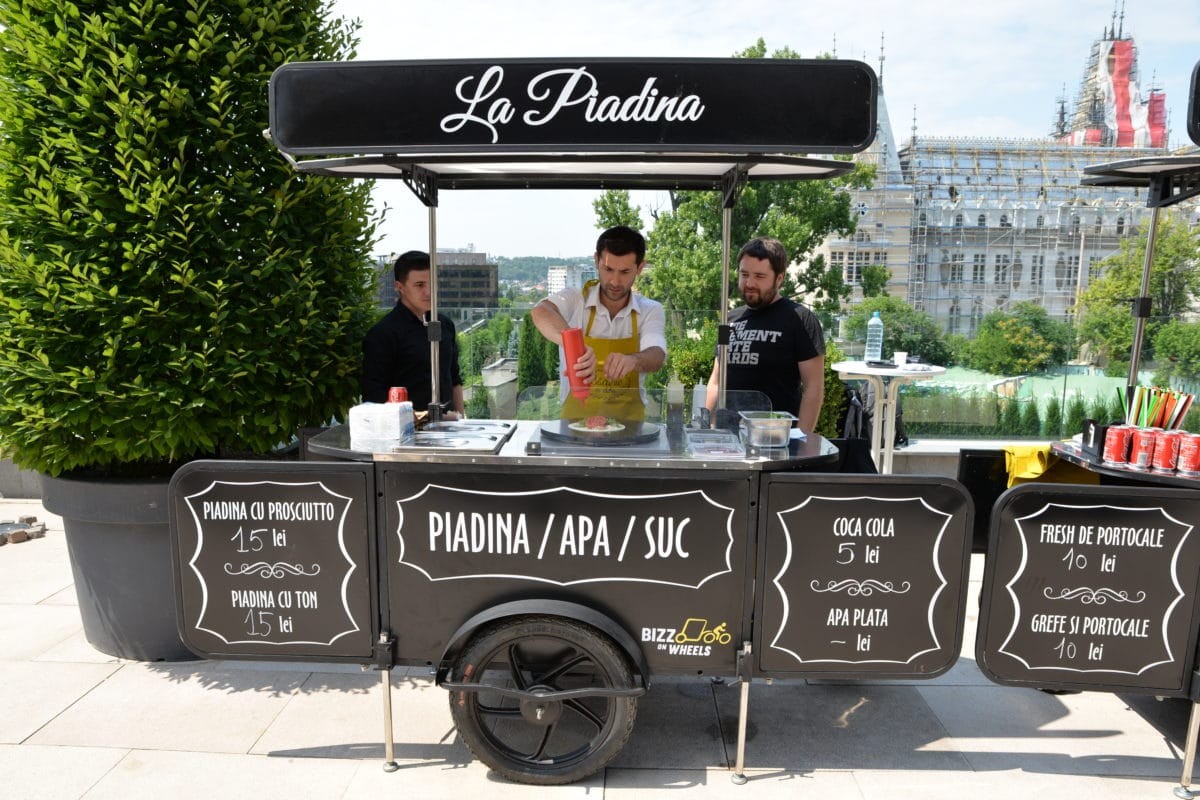 Mobile food cart by BizzOnWheels providing a cost-effective startup for food entrepreneurs
