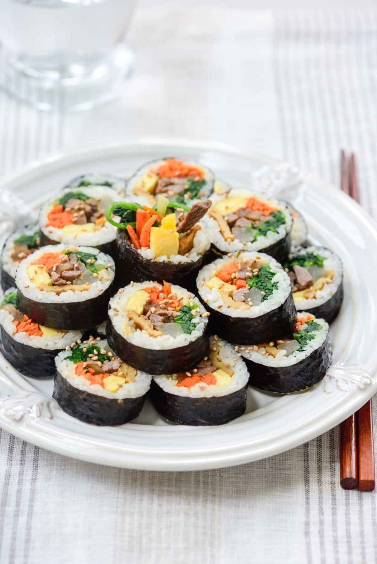 Classic Kimbap with Colorful Fillings