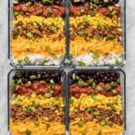 Easy Burrito Bowl Meal Prep with Chicken, Rice, and Veggies