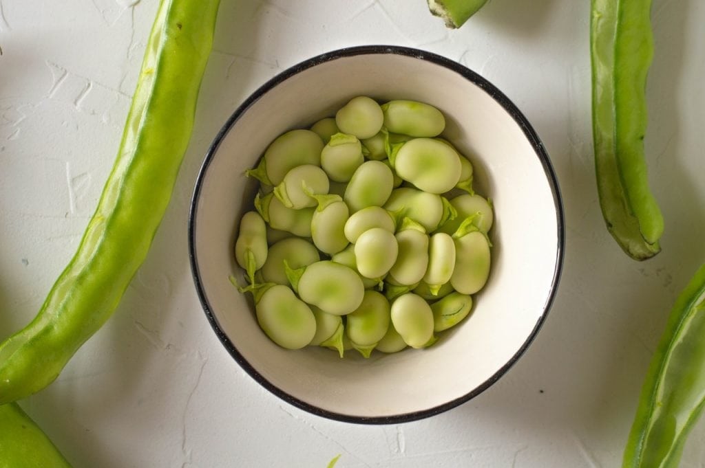 Edamame being prepared