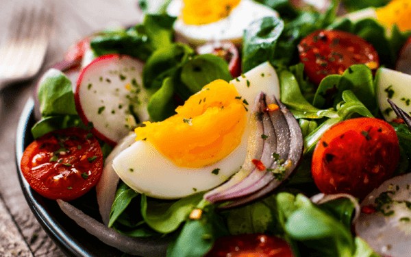 Close-up of egg yolks, highlighting their nutritional value