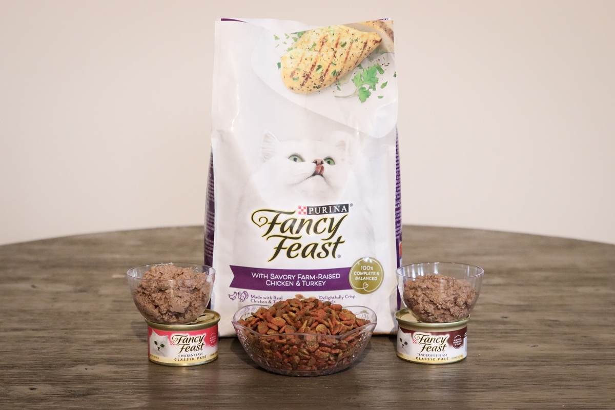 Assortment of Fancy Feast Cat Food Products