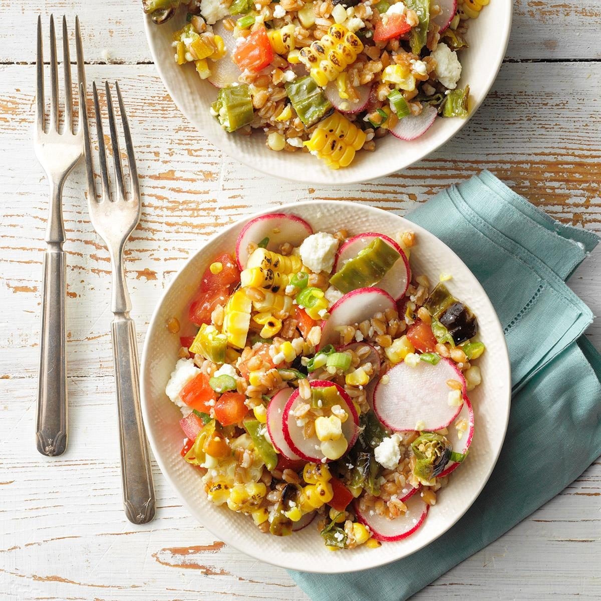 Farro Salad with Shishito Peppers