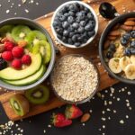 Assortment of fresh foods believed to help clean arteries