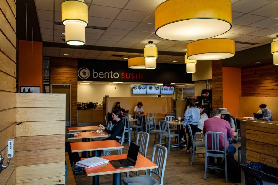 Sushi options available at the Laker Food Co. campus dining hall