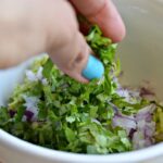 Avocado, cilantro, onion, and jalapeno, fresh ingredients for homemade guacamole