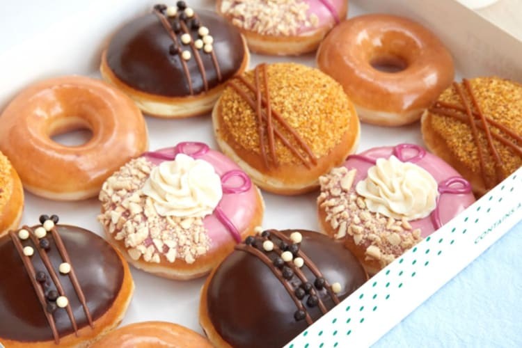 A box of donuts.