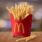 close-up of golden McDonald's French fries
