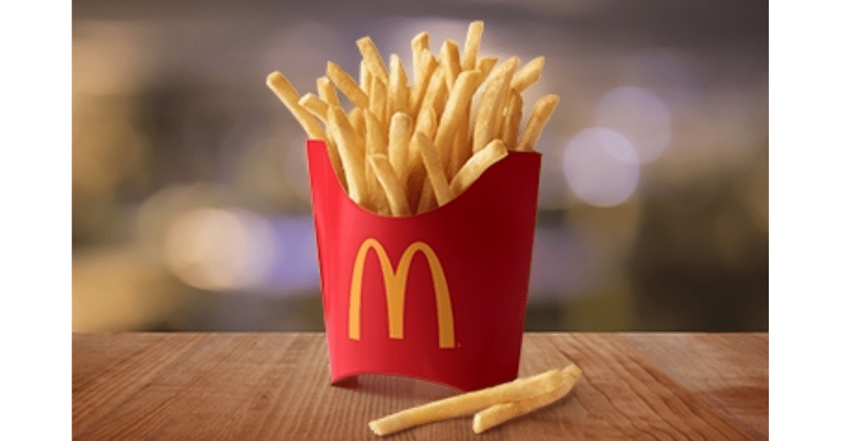 close-up of golden McDonald's French fries
