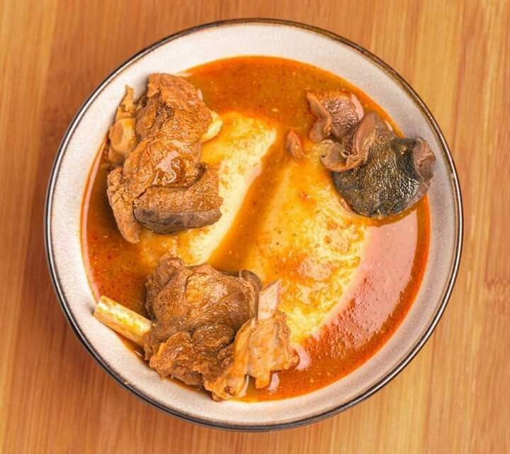 Ghanaian Fufu and Goat Light Soup