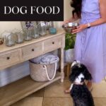 Homemade dog food with beef, vegetables, and sardines