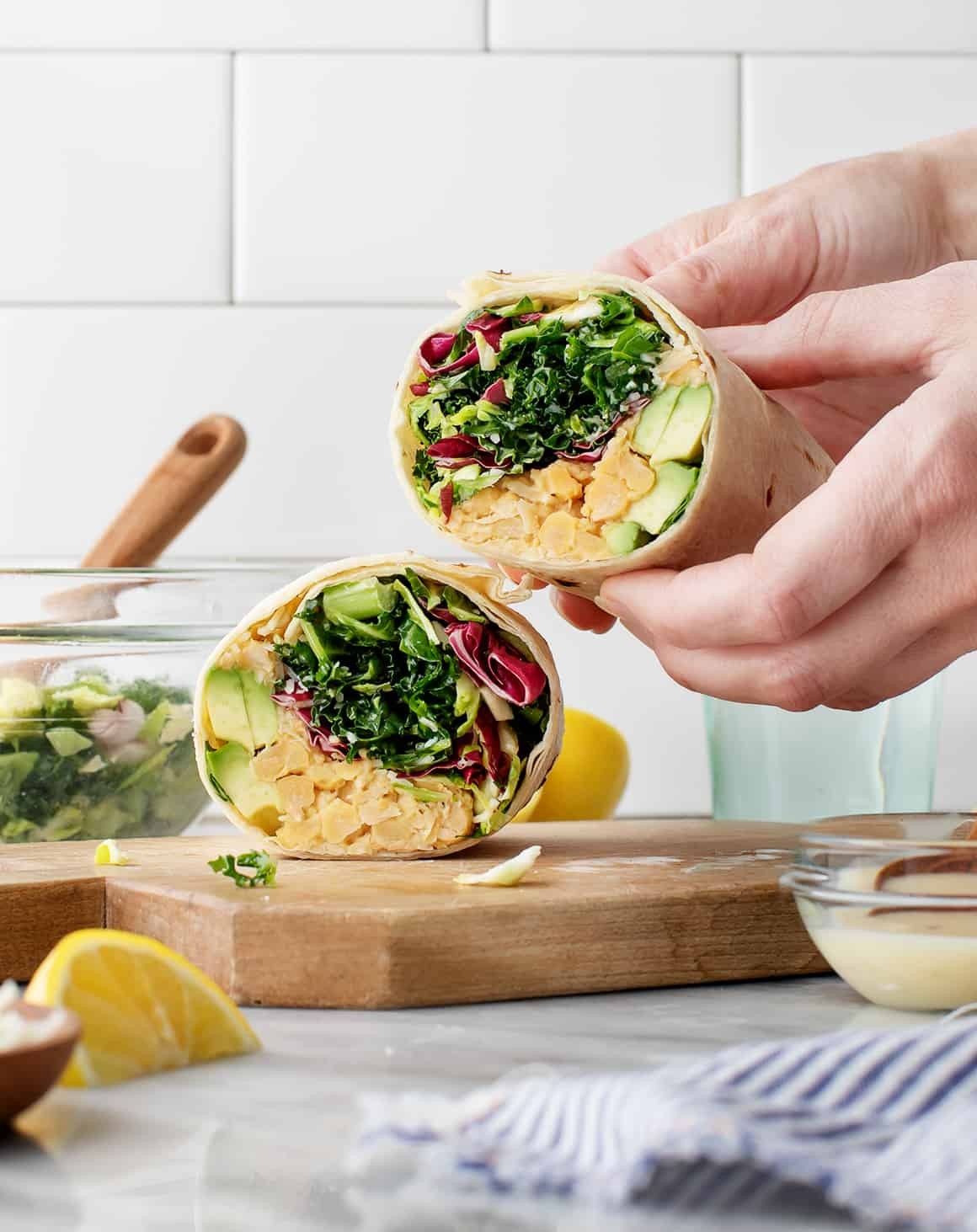 Healthy lunch wraps