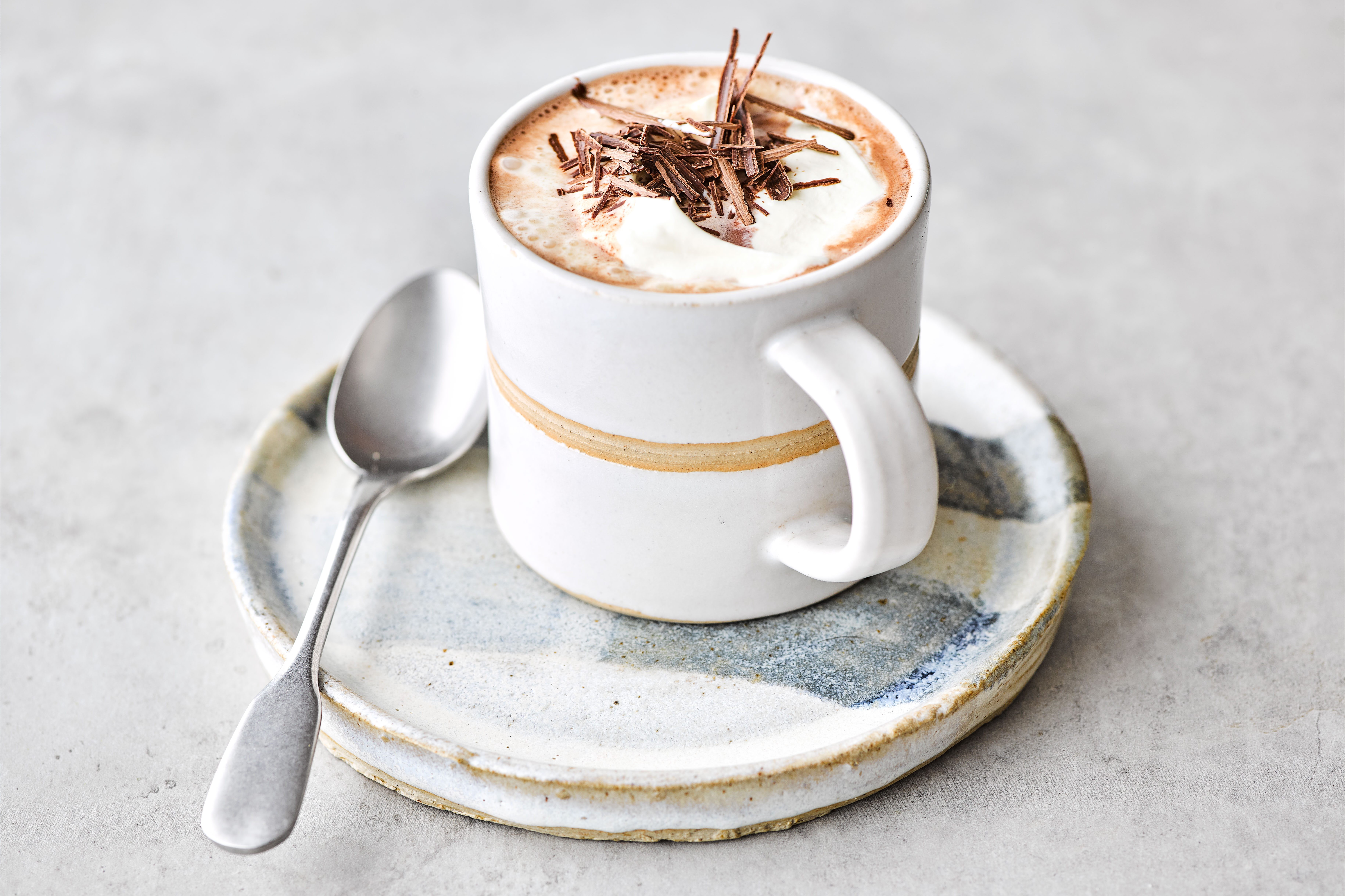 Mug of hot chocolate.