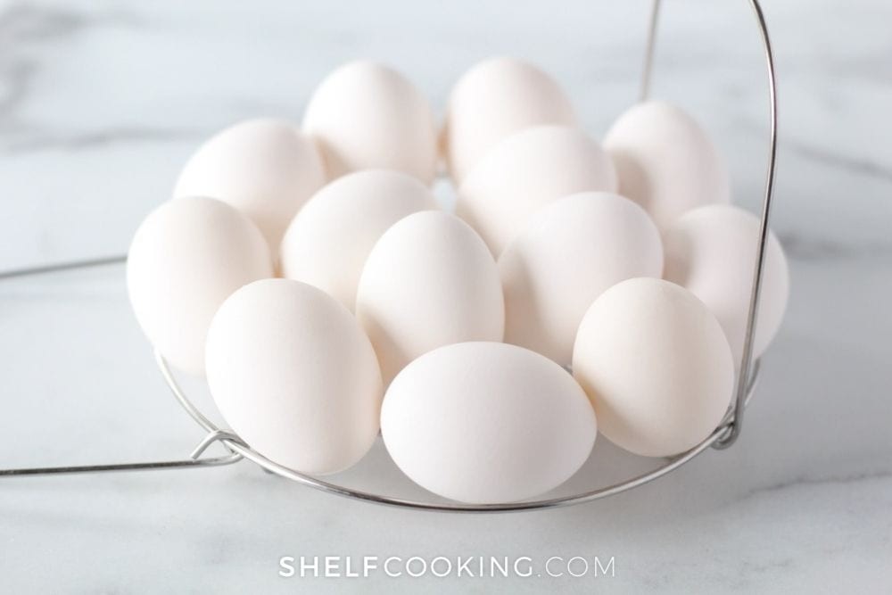 bowl of boiled eggs for measurement