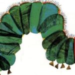 The Very Hungry Caterpillar Eating a Leaf