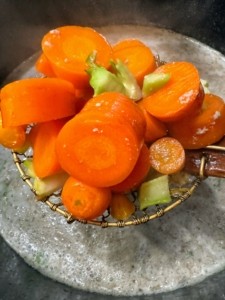 Fresh carrots for dog food