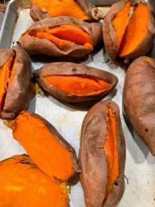 Nutritious sweet potatoes for homemade dog food