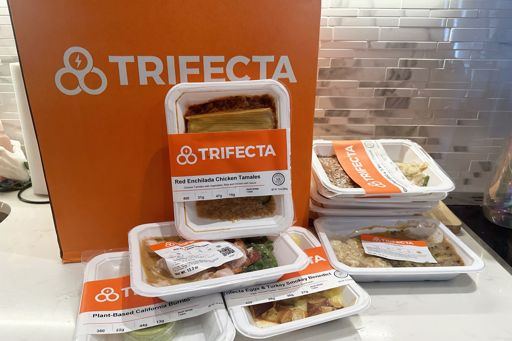 An array of Trifecta meal kit meals