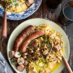 Bangers and Colcannon Mash