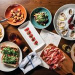 A delectable-looking table full of mouthwatering food at Jianna, an Italian restaurant in downtown Greenville, SC.