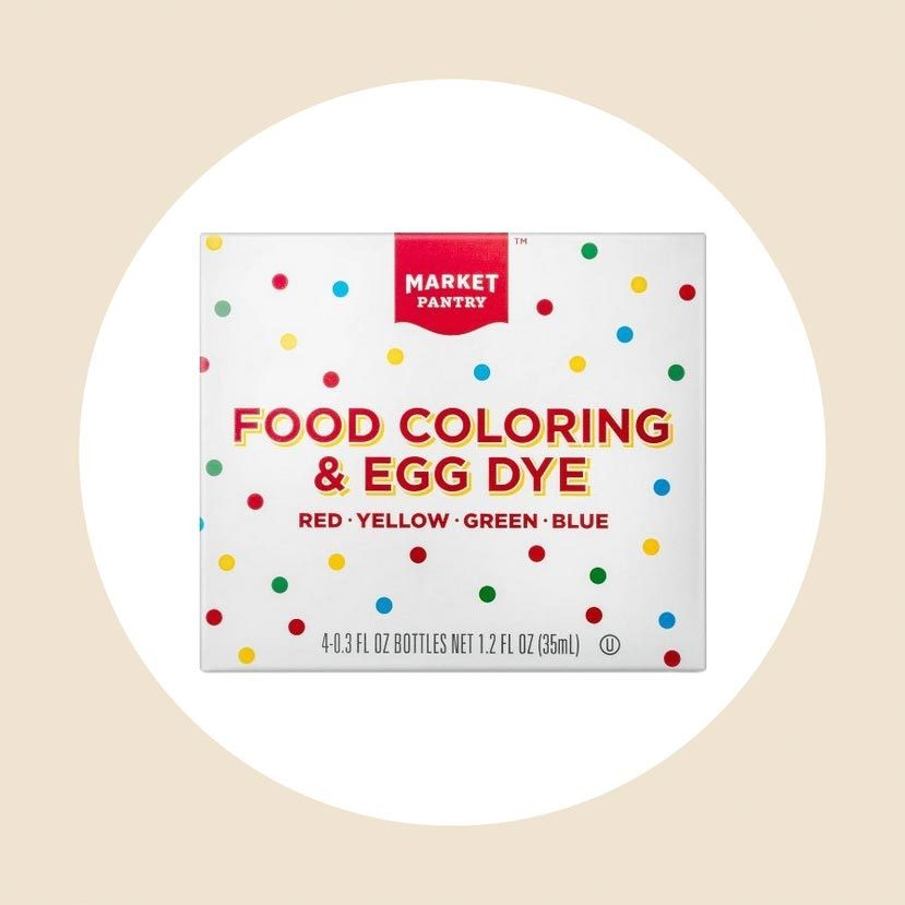 Assorted food coloring for egg dyeing