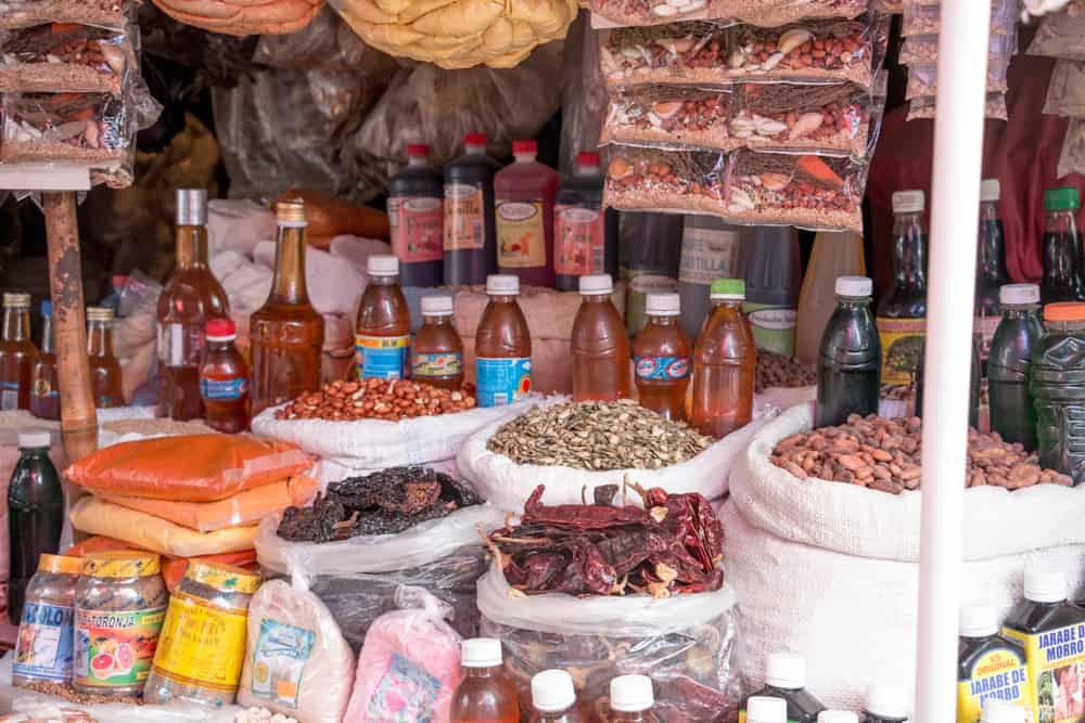 Spices in a market
