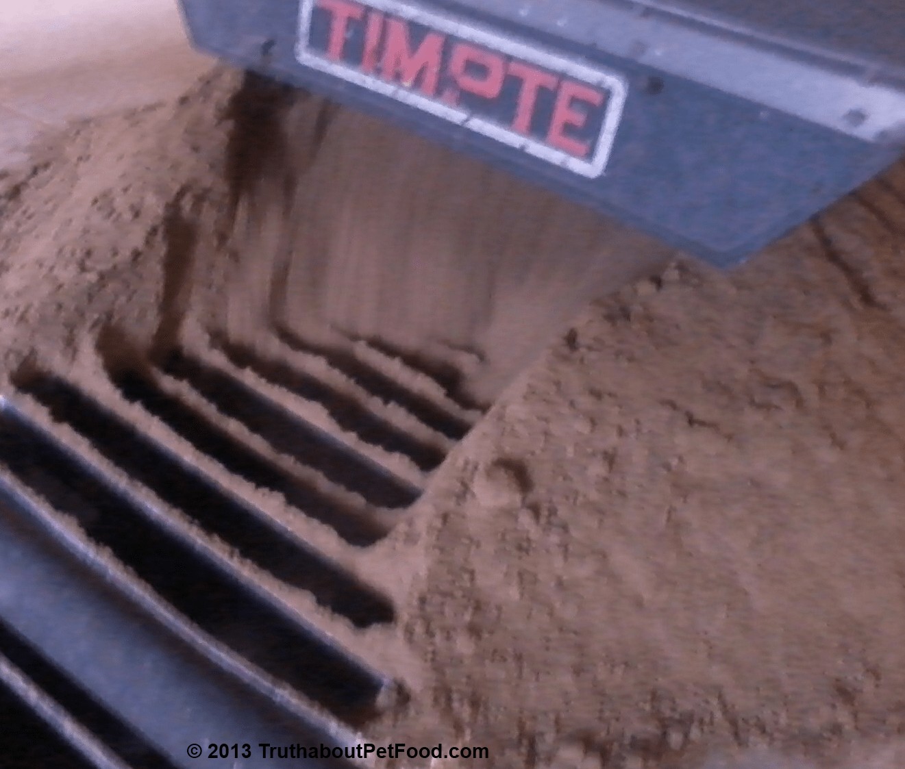 Beef Meal Unloading at a Pet Food Plant