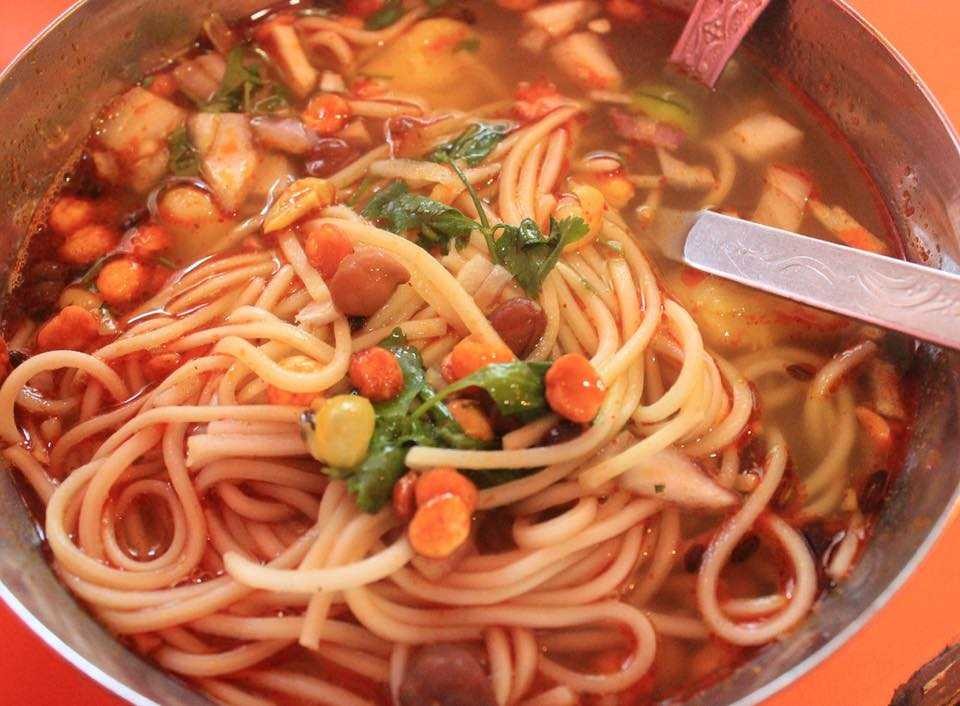 Nepalese Thukpa, a noodle soup served in the mountains of Nepal during winter