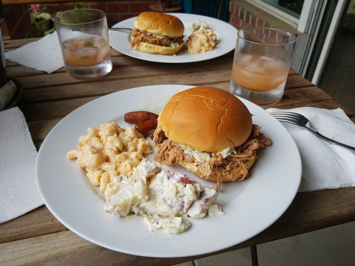North Carolina barbecue sandwich with coleslaw