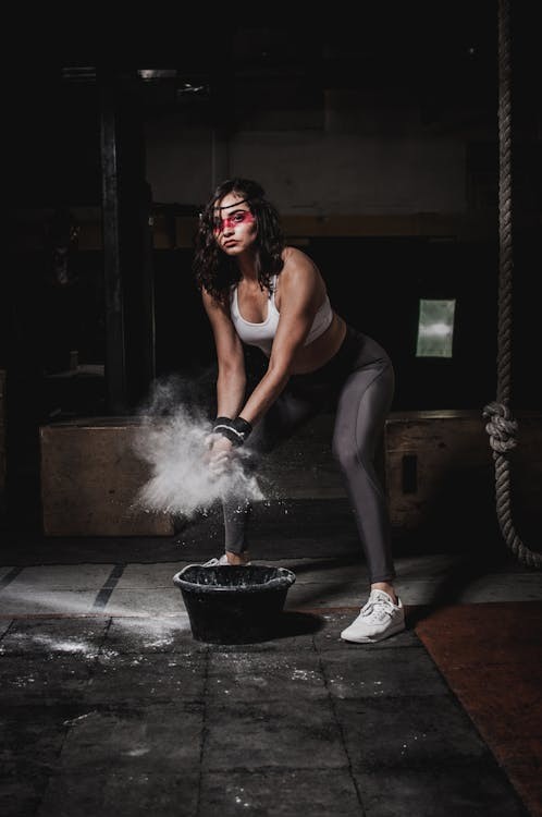 Person exercising outdoors