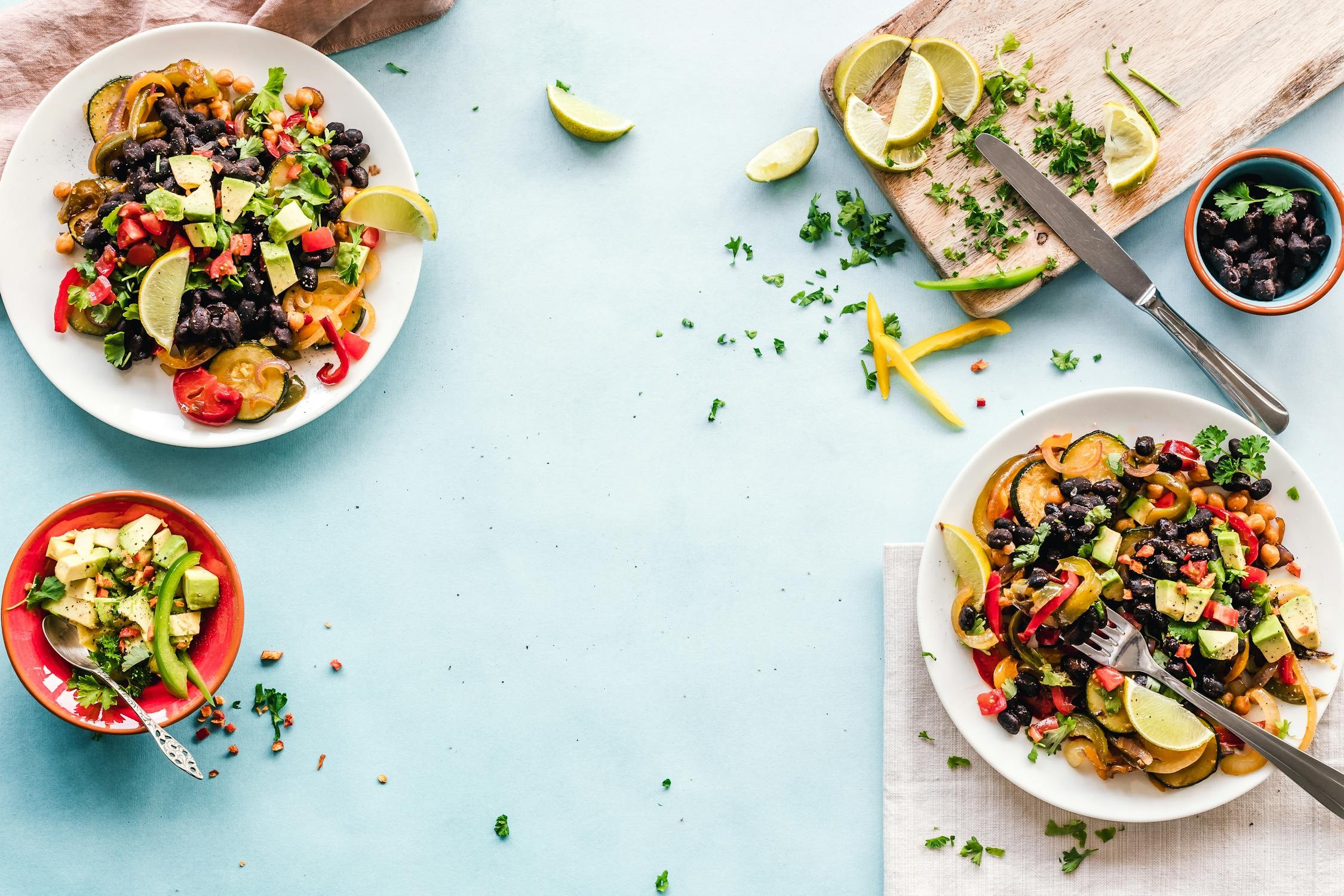 Salmon and avocado salad, highlighting its richness in omega-3 fatty acids and vitamin E for hair health