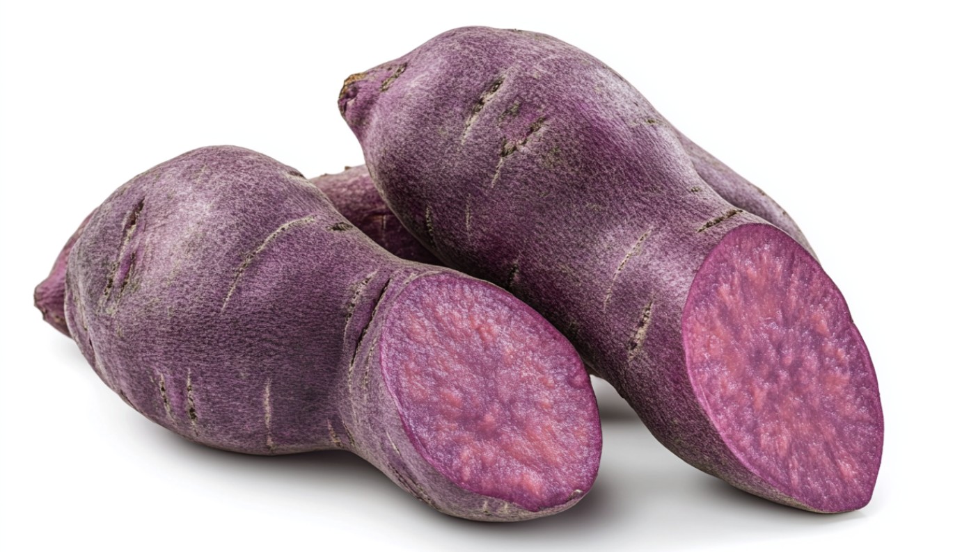 Natural purple food coloring from purple sweet potatoes