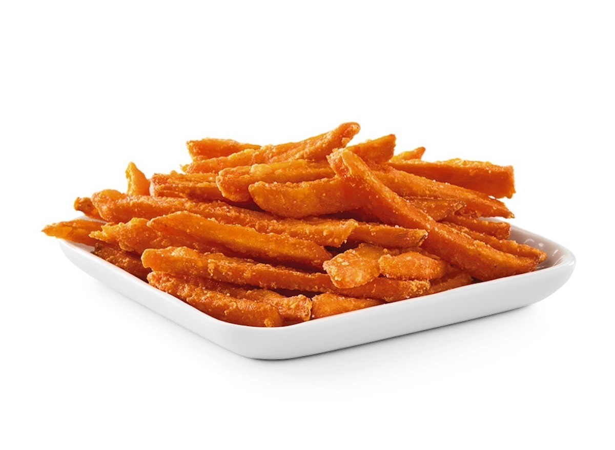 Red Robin's sweet potato fries made from all-natural, GMO-free sweet potatoes