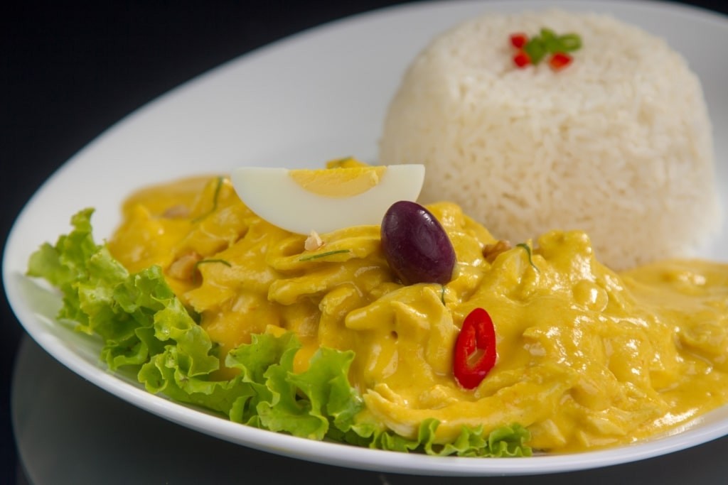 Aji de Gallina on a plate