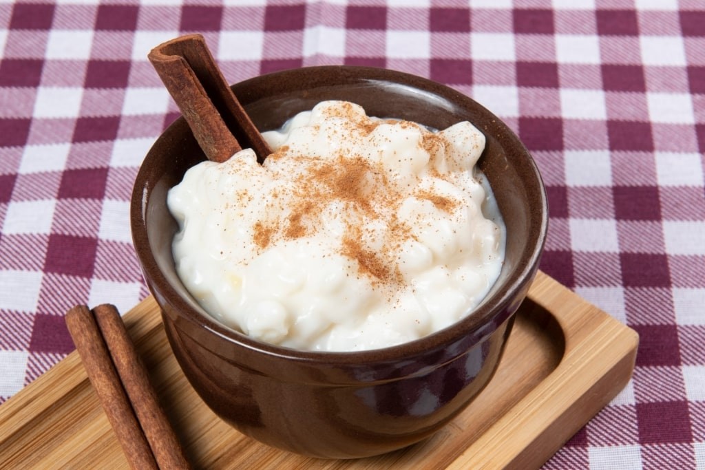 Bowl of Canjica dessert
