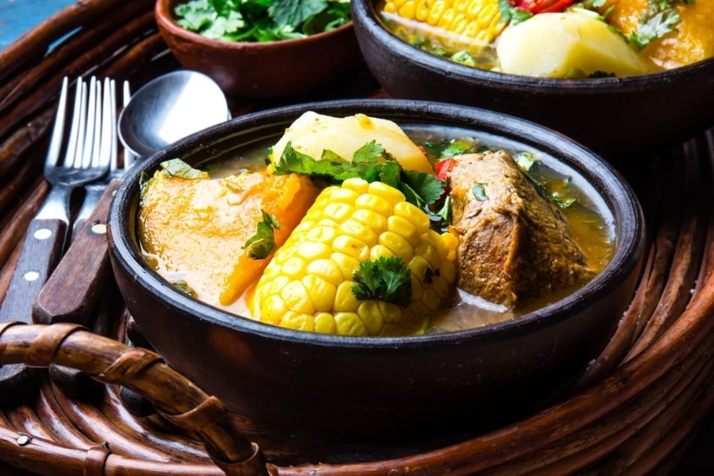 Bowl of Cazuela soup