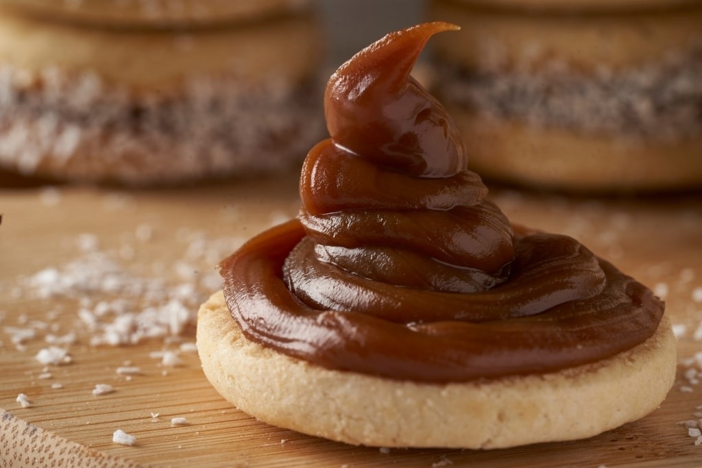 Dulce de Leche on a biscuit