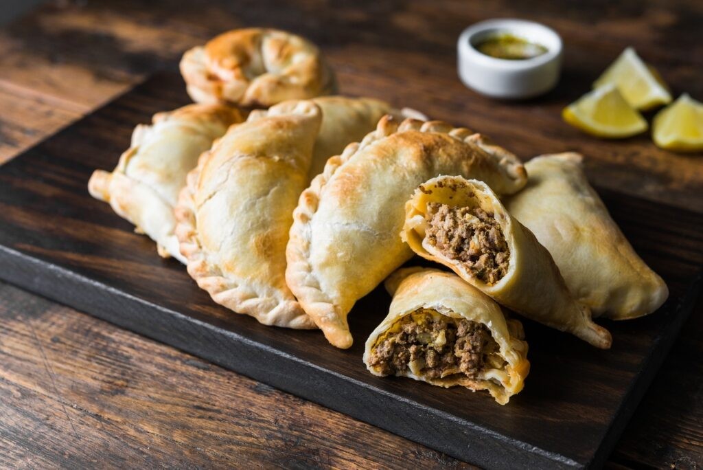 Selection of meat-filled empanadas