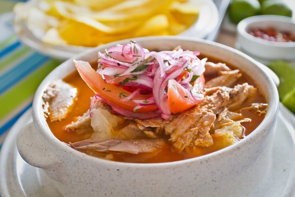 Bowl of Encebollado soup