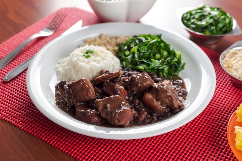 Feijoada served with rice