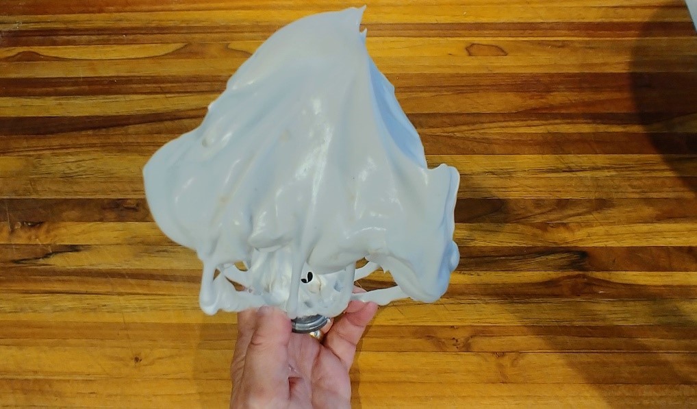 Stiff peaks of egg whites