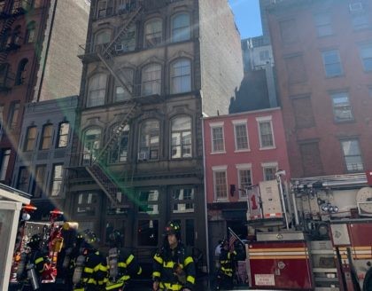 Fire at Tiny's Restaurant Exterior View