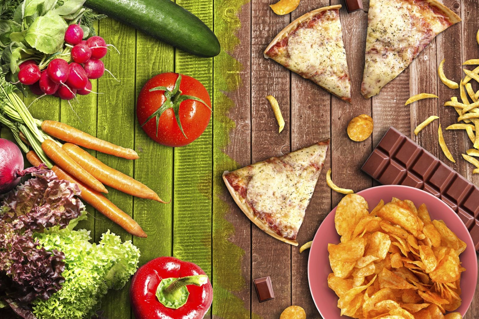 Selection of ultra processed foods