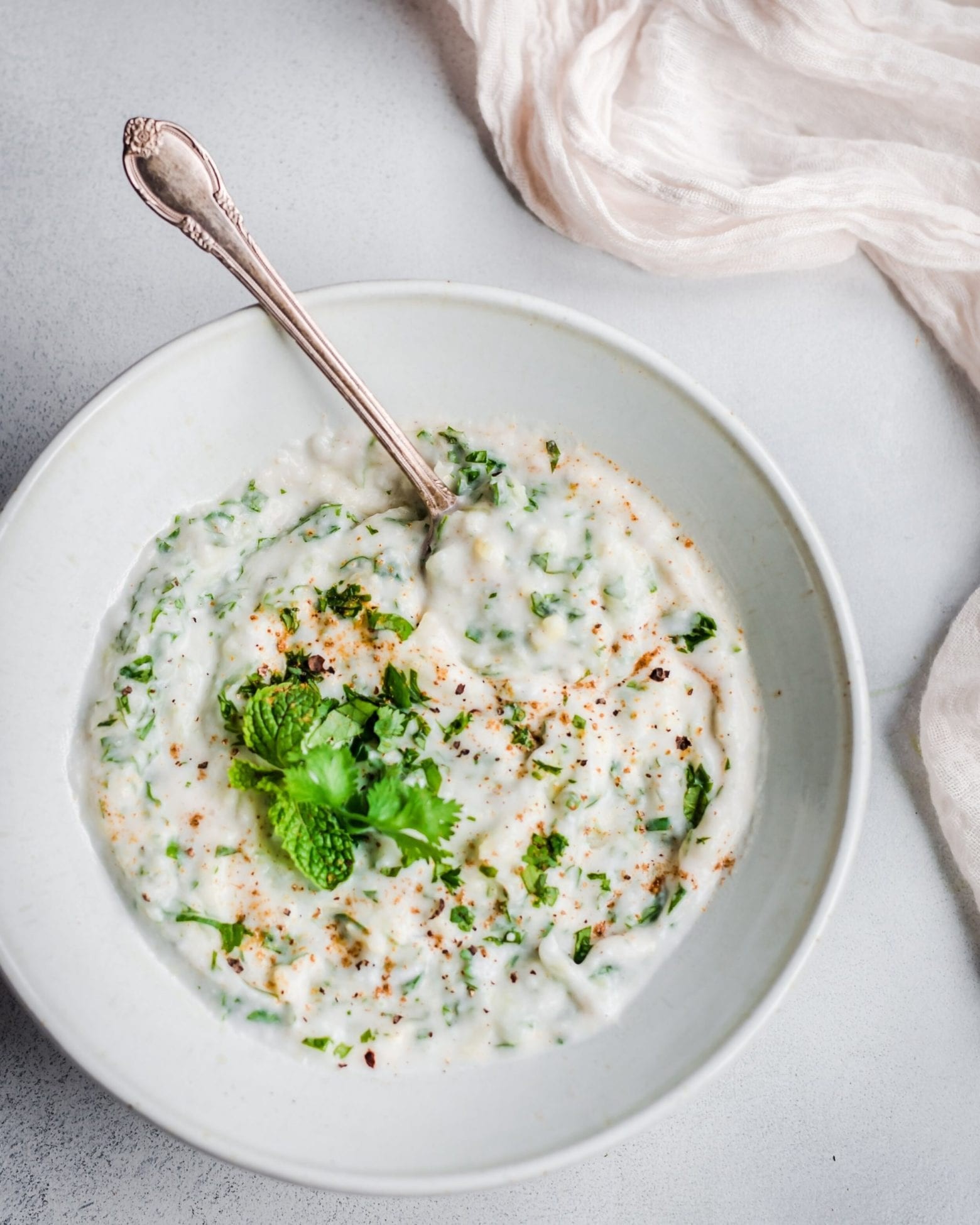 Vegan Raita Indian Yogurt Dip