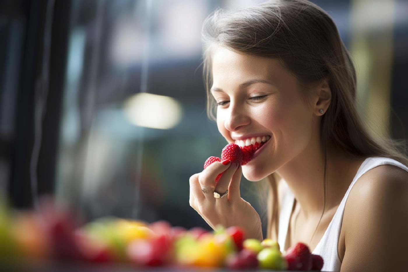 Starchy foods can stick to teeth